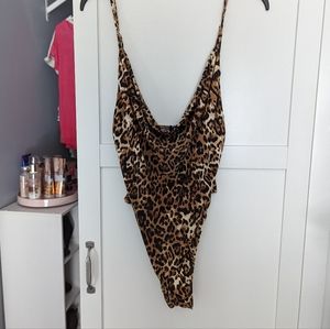 Leopard print bodysuit